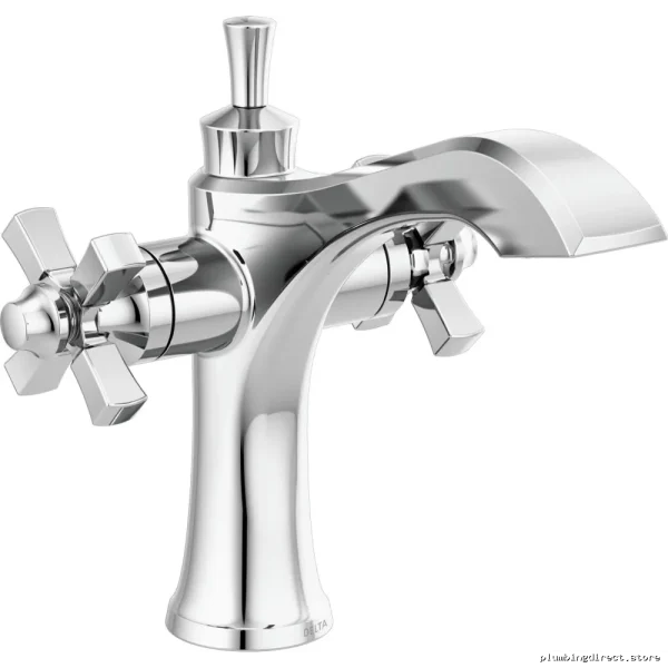 Dorval Modern Single Hole Dual Handle Chrome Bathroom Faucet