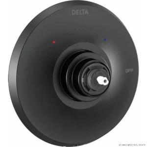 Dorval Monitor 14 Series Trim Kit Without Handle - Matte Black Modern T14056-BLLHP Delta