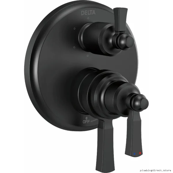 Dorval Monitor 17 Series Valve Trim with Integrated 6-Setting Diverter - Matte Black T27956-BL Delta