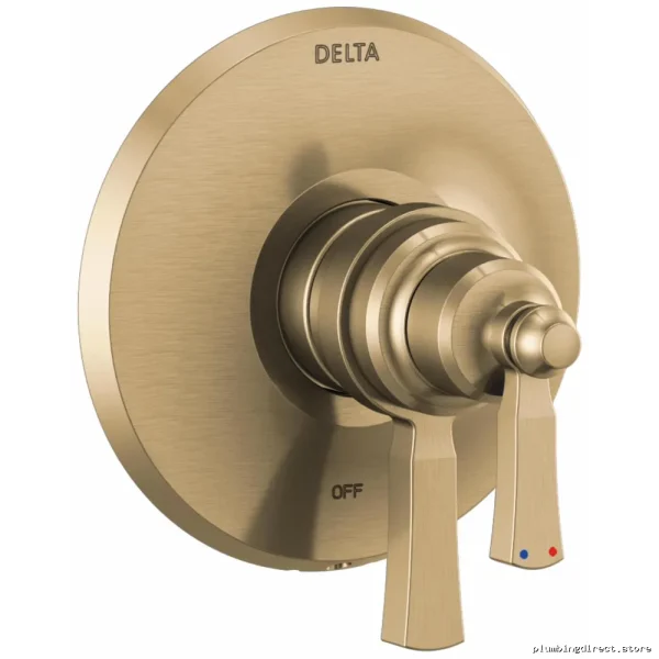 Champagne Bronze Dorval Monitor Valves Trims – Modern CZ-Delta Design - Image 2