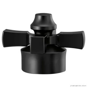 Dorval Single Lever Cross Handle - Modern Matte Black Kitchen Faucet Kit