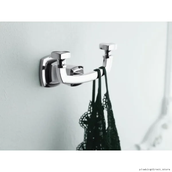 Double Robe Hooks Polished Chrome - Kohler Bathroom Storage Solution - Image 2