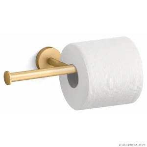 Double Toilet Paper Holder - Stylish Brushed Moderne Brass Finish Kohler 27289-2MB