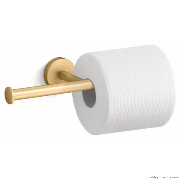 Double Toilet Paper Holder - Stylish Brushed Moderne Brass Finish Kohler 27289-2MB