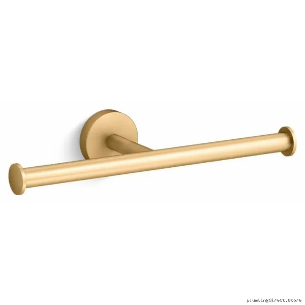 Double Toilet Paper Holder - Stylish Brushed Moderne Brass Finish Kohler 27289-2MB - Image 2