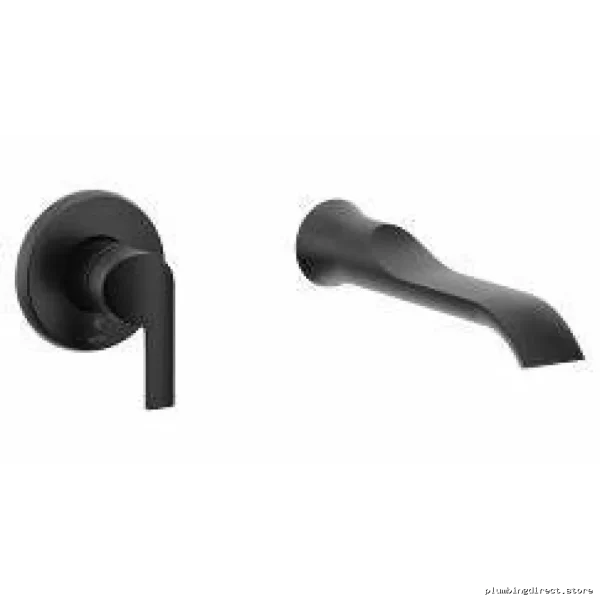 Doux 1-Handle Sleek Wall Mount Tub Filler Trim - Matte Black for Moen Fixtures WTS98