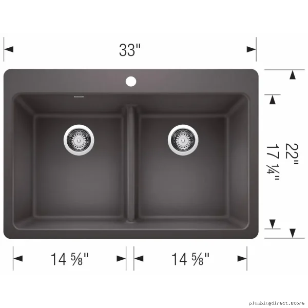 Dual-Bowl Low-Divide Silgrnit Kitchen Sink | Blanco UnderMount