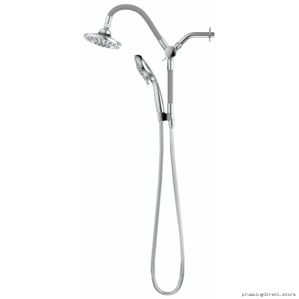 Dual-Function Hand Shower & Shower Head Combo - Chrome Finish, Easy Switch - Image 3
