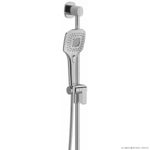Dual Function Showerhead & Adjustable Slider Kit - Chrome Finish RioBel