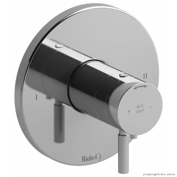 Riu Dual Function Thermostatic Shower Valve Trim in Modern Chrome - TRUTM44C RIOBEL
