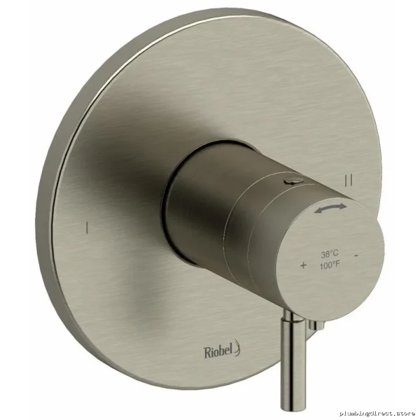 Dual-Function Thermostatic Valve Trim with Brushed Nickel Finish - TRUTM44BN by RIOBEL