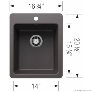 Dual Mount Bar Sink - Single Bowl Stainless Steel Undermount Kitchen Sink by Liven