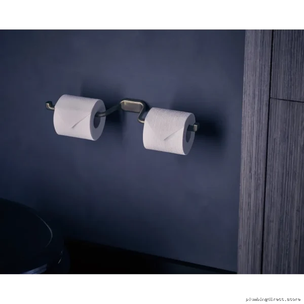 Levoir & Brizo Dual Post Toilet Paper Dispenser – Luxe Steel Finish - Image 2