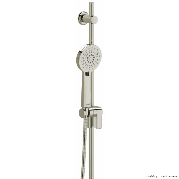 RIOBEL Polished Nickel Shower Kit with Dual Spray & Slide Bar