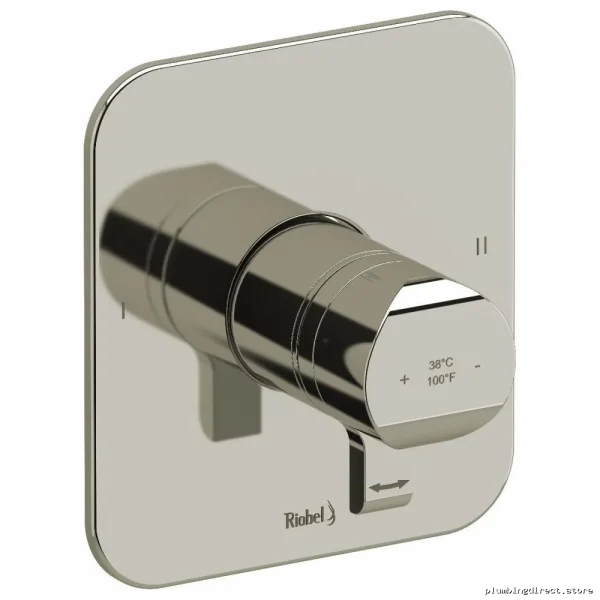 Two-Function Thermostatic Valve Trim Set with Dual Temperature Control - Polished Nickel Finish