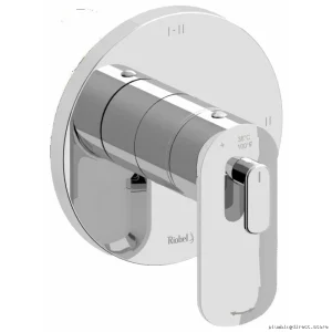 Chrome Dual Temperature Thermostat Coaxial Valve Trim | Two Way Flow | Tev