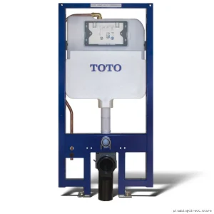 DuoFit High-Efficiency In-Wall Toilet Tank with Dual-GPM Flow Rates for x Construction - Copper Supp., White Model
