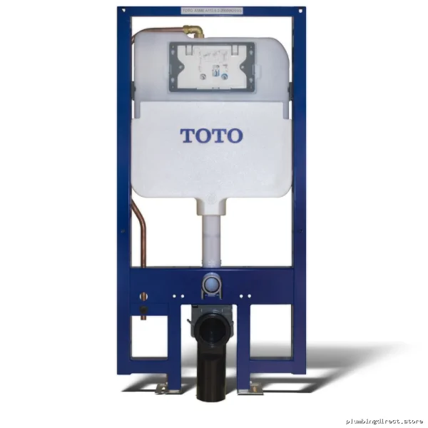 DuoFit High-Efficiency In-Wall Toilet Tank with Dual-GPM Flow Rates for x Construction - Copper Supp., White Model