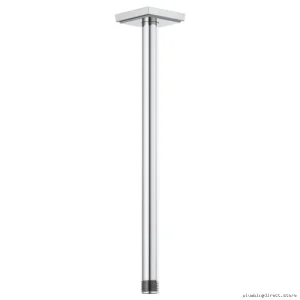 Durable 14 Inch Ceiling Shower Arm with Square Flange Mount - Chrome Finish RP101286PC Brizo
