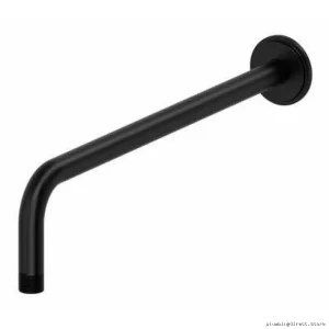 RIOBEL 564BK – Durable 16-Inch Wall-Mounted Shower Arm with Sleek Round Escutcheon