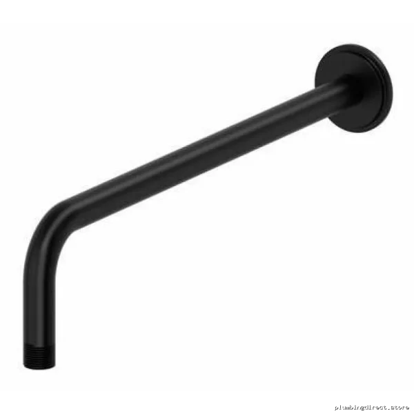 RIOBEL 564BK – Durable 16-Inch Wall-Mounted Shower Arm with Sleek Round Escutcheon