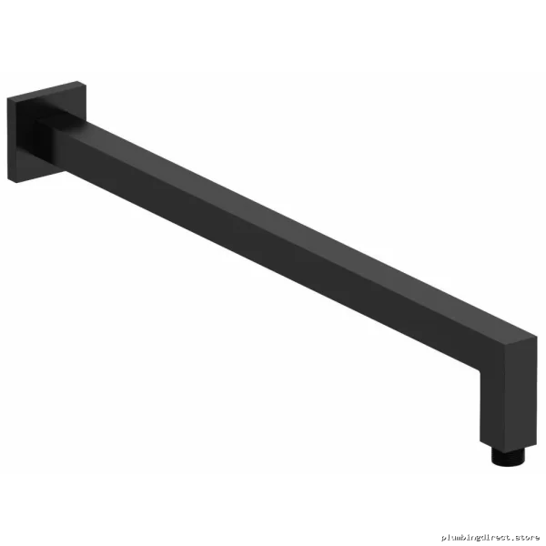 20 Inch Wall Mount Shower Arm with Square Escutcheon - Durable Black RIOBEL