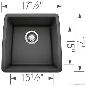 Durable Blanco Silgranit Anthracite Bar Sink