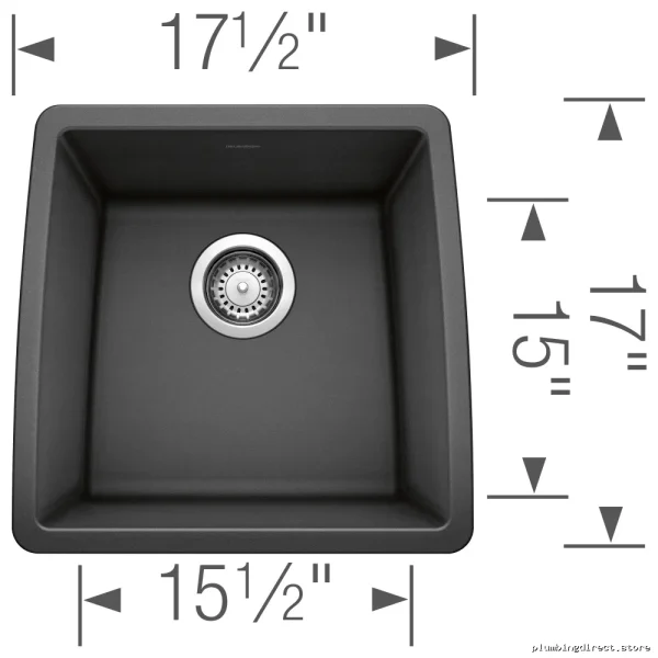 Durable Blanco Silgranit Anthracite Bar Sink