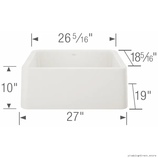 Apron Front Silgranit Kitchen Sink - Durable Blanco Ikon 27 White - Image 2