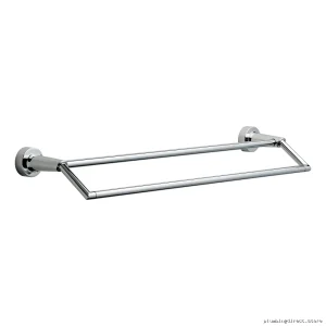 Compel 24 Inch Chrome Double Towel Bar - Durable Delta Design for Shower Use