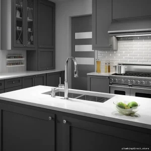 Okasion Chrome Durable Faucet with Pulldown Spray - KF1658-110 Kitchen Model