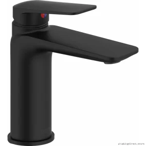 Portage Single Hole Low-Flow Bathroom Faucet 1 GPM Durable No-Pop-Up Matte Black