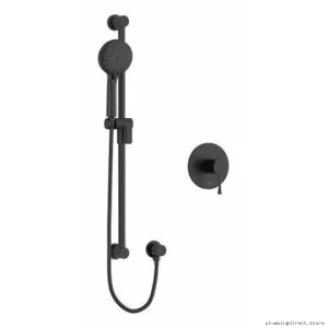 Durable Pressure Balanced Shower Faucet w/PEX Exp Conn – Black ED TMP|RIOBEL