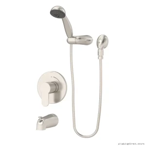 Durable Satin Nickel Tub & Hand Shower Trim System - Symmons Model 6704-1.5-TRM-STN