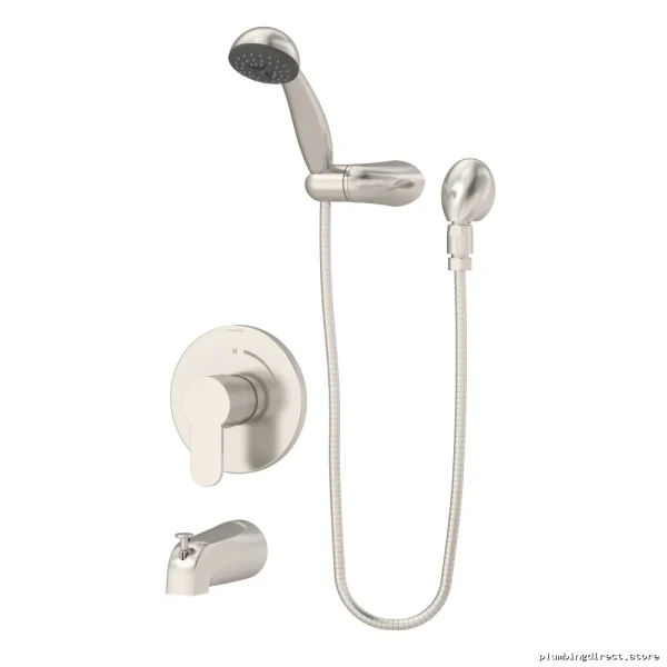 Durable Satin Nickel Tub & Hand Shower Trim System - Symmons Model 6704-1.5-TRM-STN
