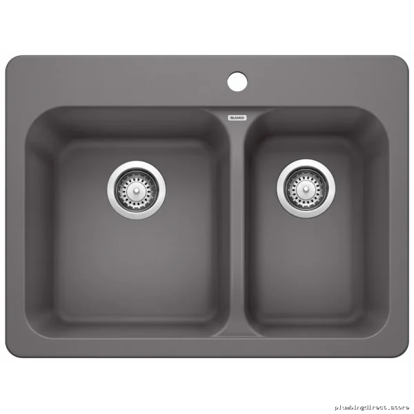 Durable Vision Silgranit Drop-In Kitchen Sink – Modern Matte Black/Cinder | Model #40... - Image 4