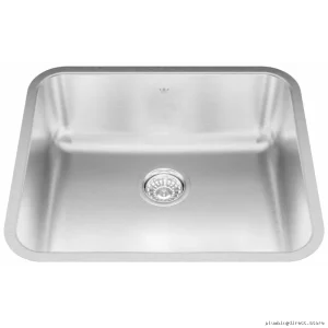 Durable Single Bowl Undermount Kitchen Sink - Stainless Steel 21 3/4 Inch by Steel Queen QSUA1922-8 Kindred