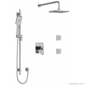 Equinox Durable Thermostatic Shower Faucet with Ceiling Arm - Chrome Finish