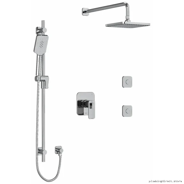Equinox Durable Thermostatic Shower Faucet with Ceiling Arm - Chrome Finish