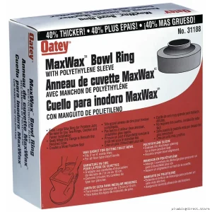 Toilet Bowl Wax Seal Ring - Durable OATEY Maxwax 31188 Plumbing Gasket