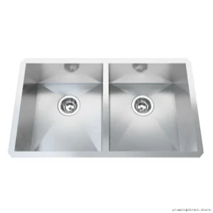 Durable Kindred Double Bowl Undermount Stainless Steel Kitchen Sink