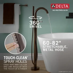 Elegant Venetian Bronze Floor Mount Tub Filler Trim | Durable T4759-RBFL Design