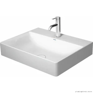 Duravit DuraSquare Single-Hole Vessel Sink - White Modern Bathroom Fixture 2353600041