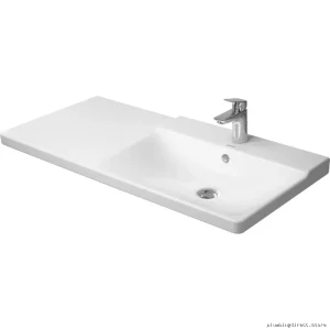 Duravit Asymmetric Single Hole Washbasin Sink - Right-Hand White Design Model DURAVIT