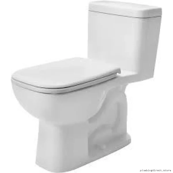Duravit D-Code One-Piece Elongated Toilet - White Elongated Toilet with Separate Seat - 0113011001