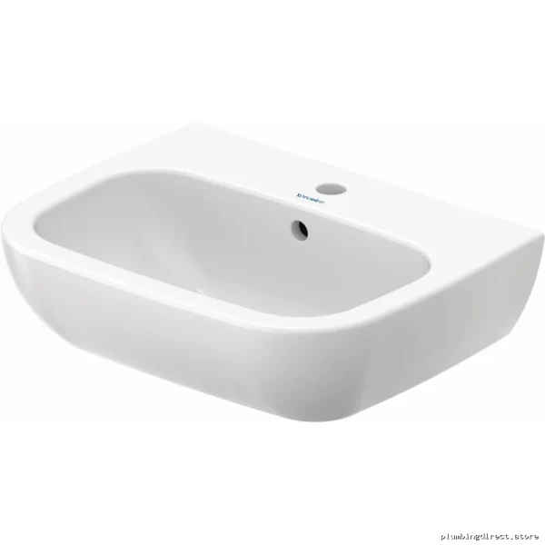 Duravit D-Code Wall-Mount Single-Hole Bathroom Sink in White - Image 3