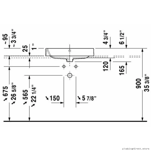 Duravit D.2 Modern Vessel Sink - White Bathroom Sink Set 2314600000 - Image 2