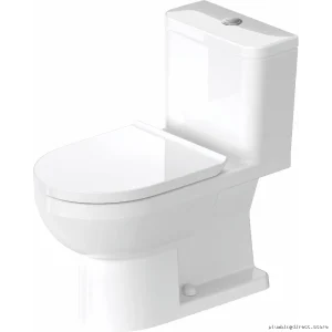 Duravit Eco Dual Flush One-Piece Elongated Toilet - White