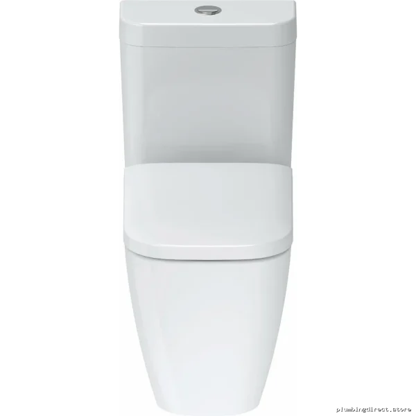 Duravit Happy D.2 White Elongated Toilet - Comfort Height, Dual Flush, Seat Not Included