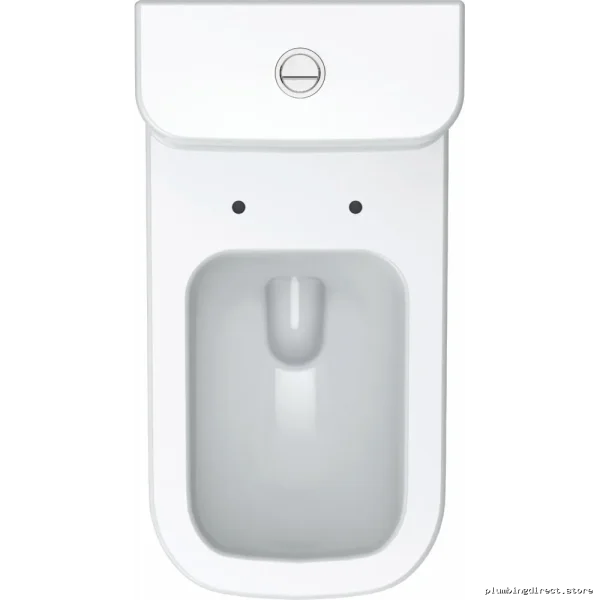 Duravit Happy D.2 White Elongated Toilet - Comfort Height, Dual Flush, Seat Not Included - Image 3